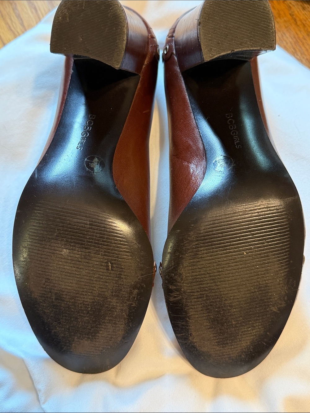 BCBGirls Brown Heels with Silver Accents - Picture 3 of 3